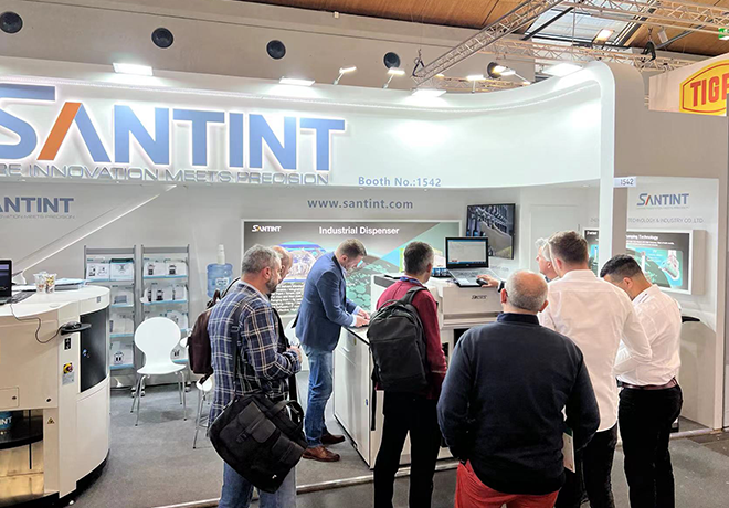 santint global exhibition, automatic dispenser